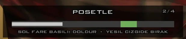 Tartı masasında poşetleme çubuğu: basılı tut, yeşil çizgide bırak. 2/4.