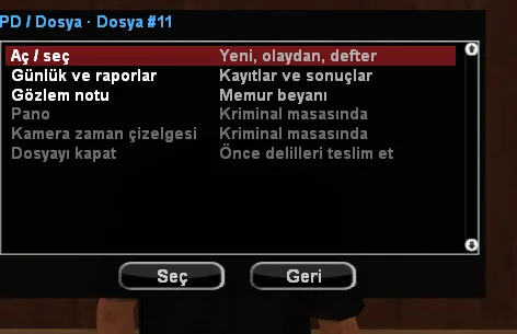 Dosyanın içi