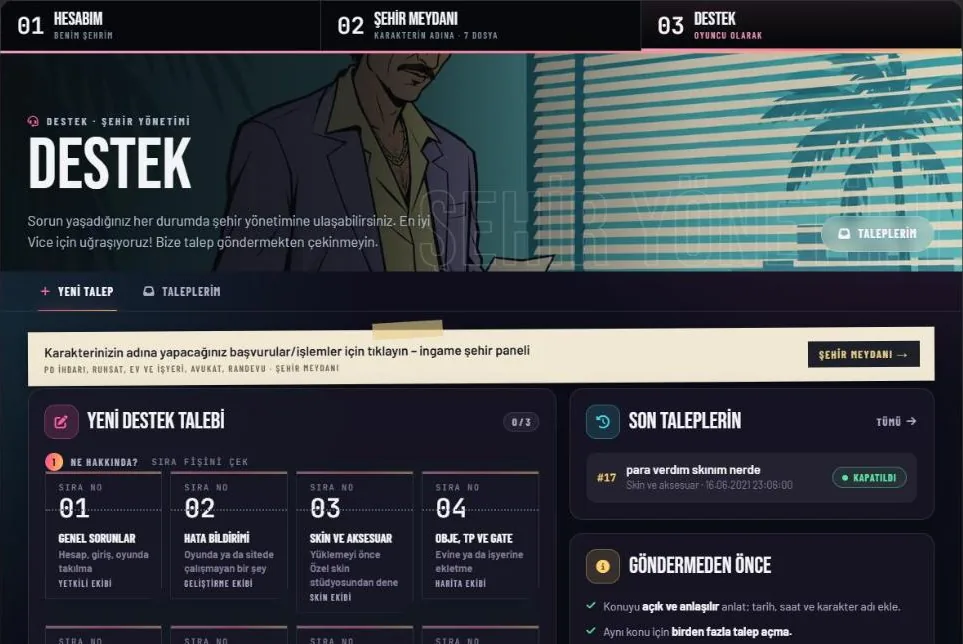 Destek: Oyuncu olarak